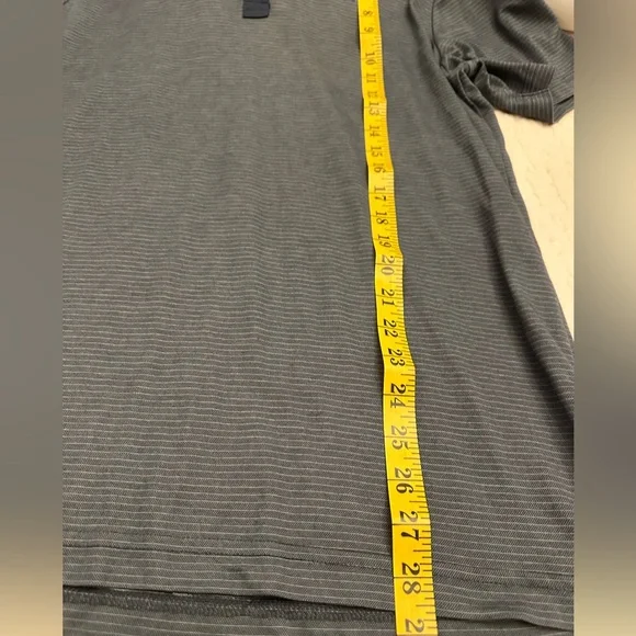 TravisMathew Navy Striped Shirt - Picture 6 of 7